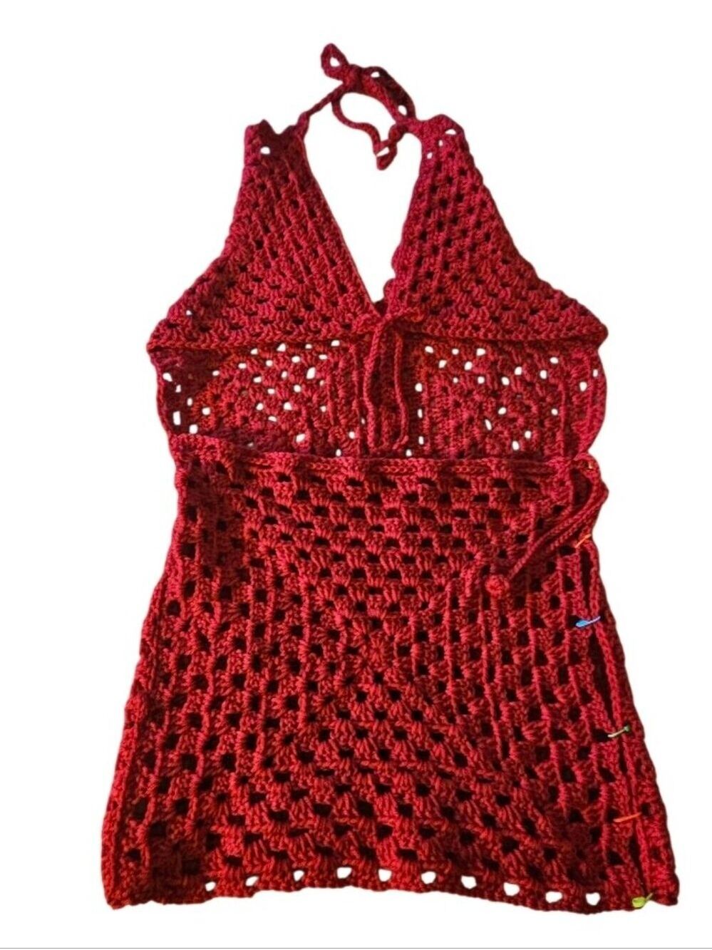 HANDCRAFTED GRANNYCORE DRESS WEARABLE ART - Picture 11 of 16